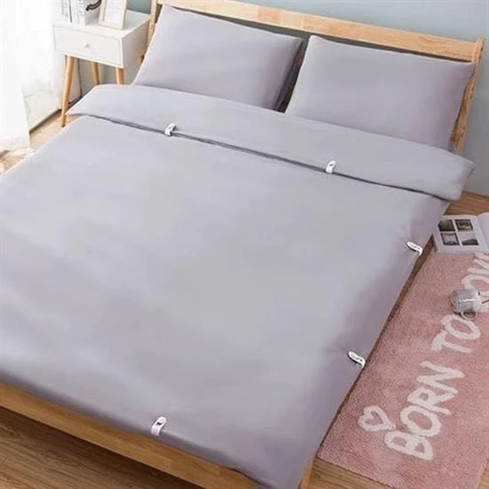 4 Adet İğnesiz Yorgan Çarşaf Ve Perde Tutucu Sabitleyici Kaydırmaz Örtü Düzenleyici Klips (5250) - 2