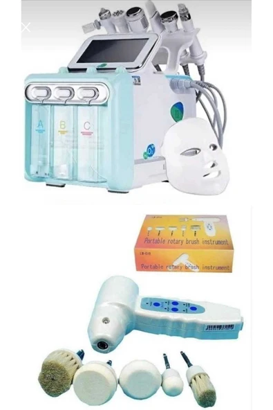 anka lazer Büyük Çelik Motorlu Maskeli yanında cilt temizleme fırçası hediyeli Cilt Bakım Cihazı ürün görseli