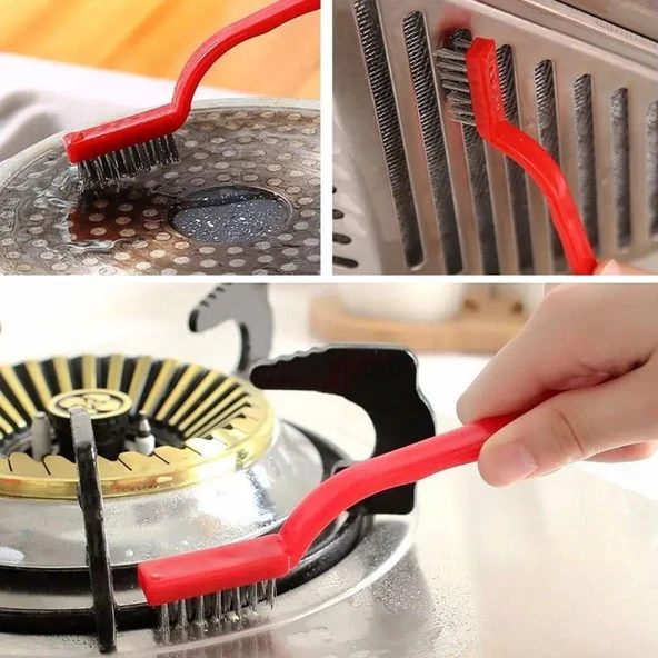 3 lü Detaylı Temizlik Bakır,Demir ve Sert Plastik Tel Fırça (5250) - 2