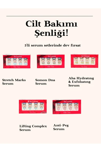 anka lazer Dermapen Serumları 5'li Set (20 adet tüp) ürün görseli
