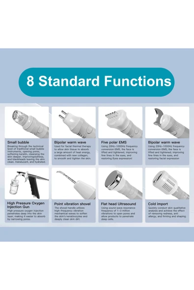 anka lazer 18+1 Hydrafacial Cilt Bakım Cihazı Multi Fonksiyonlu Led Terapili - Resim 2