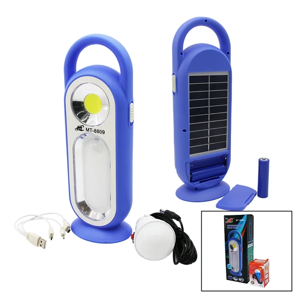 3IN1SOLAR - PİLLİ - USB ŞARJLI - FENER IŞILDAK POWERBANK LED - COB - SEYYAR AMPUL (5250)