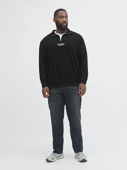 Jack Jones Jjesoho Sweat Quarter Zıp Hn Noos Pls Sweat 12279519 - Resim 3