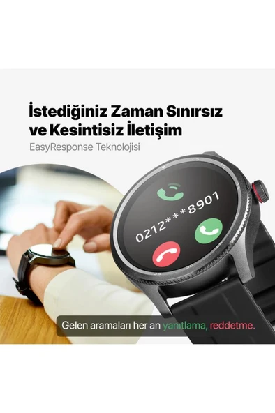 Ttec Tempus 35mm TFT Ekranlı Yuvarlak Metal Kasa Akıllı Saat VİTRİN - Resim 5