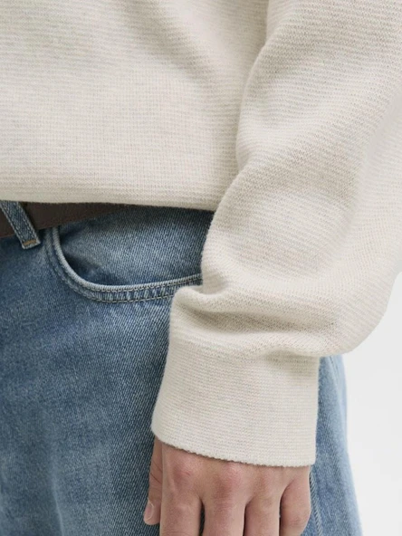 Jack Jones Blamılano Polo Yaka Relax Fit Erkek Kazak 12281743 - Resim 7