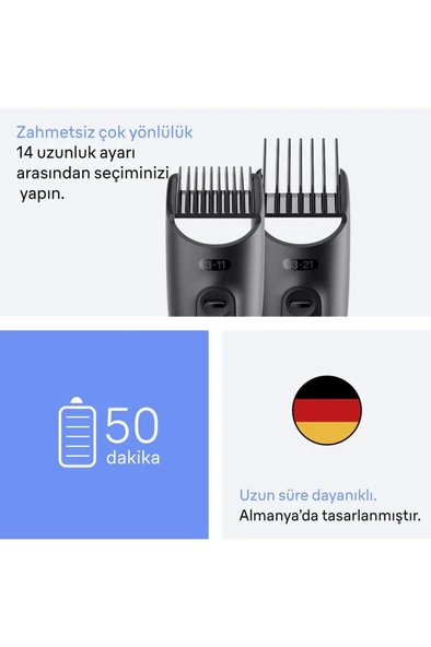 Braun  AIO3540 Hepsi Bir Arada Series 3, 8’i 1 arada Tıraş Kiti, Keskin Bıçak, 14 Uzunluk - 5