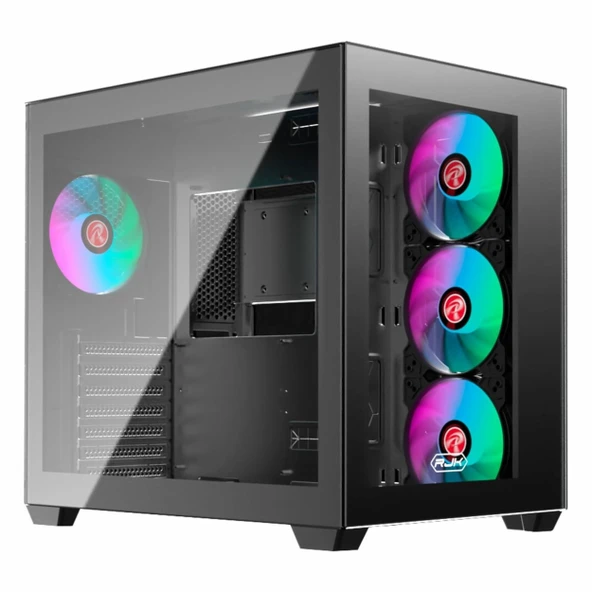 Raijintek Paean C7 USB 3.2 ARGB ATX Mid Tower Siyah Kasa ürün görseli 1