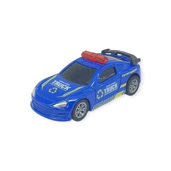 Çek Bırak Metal Küçük Arabalar 8 cm - SH40031 - Mavi ürün görseli