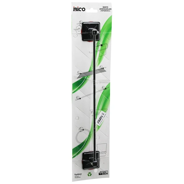 SİYAH UZUN METAL HAVLULUK YAPIŞKANLI MONTAJ BNY-705 (5250)