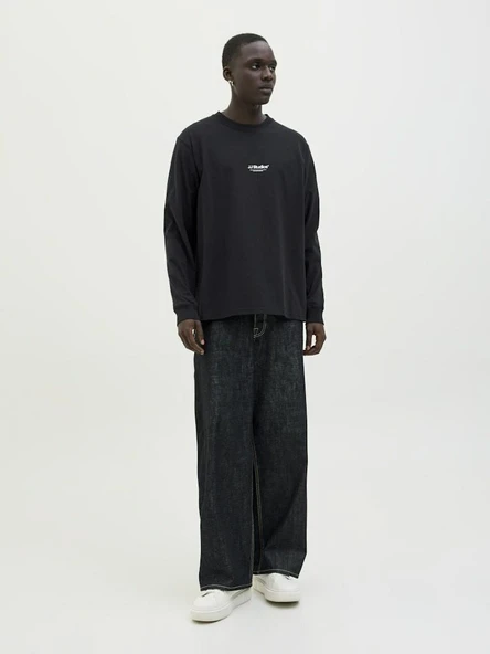 Jack Jones Soho Bisiklet Yaka Relax Fit Erkek Sweat 12278788 - Resim 5