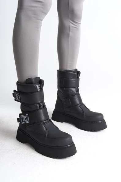 ELISA Cırt Cırtlı  Paraşüt KumaşKadın Bot CST - Siyah