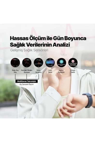 Ttec Tempus 35mm TFT Ekranlı Yuvarlak Metal Kasa Akıllı Saat VİTRİN - Resim 7