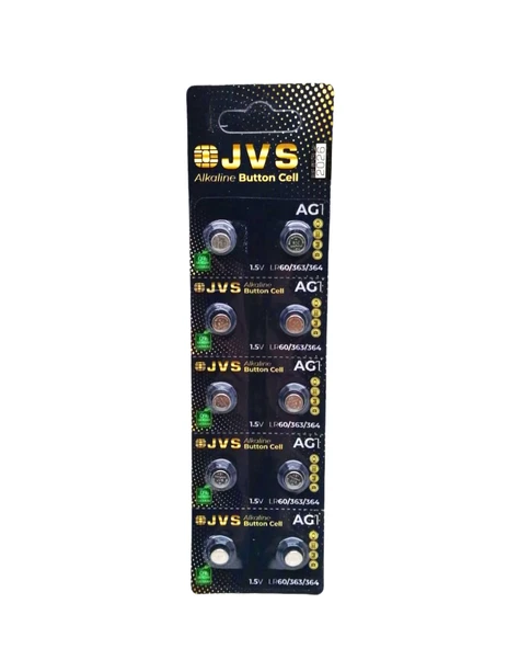 JVS AG1 1.5V LR60 SAAT PİLİ 10LU KART (5250)