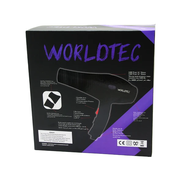 PRO PROFESSIONAL SAÇ KURUTMA - FÖN MAKİNESİ 2500W TURBO WT-5500 (5250)