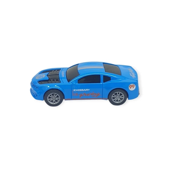 Çek Bırak Metal Küçük Arabalar 8 cm - SH40031 - Mavi Racing - Resim 2