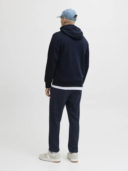 Jack Jones Mokoto Kapüşonlu Logo Regular Fit Erkek Sweat 12278606 - Resim 4