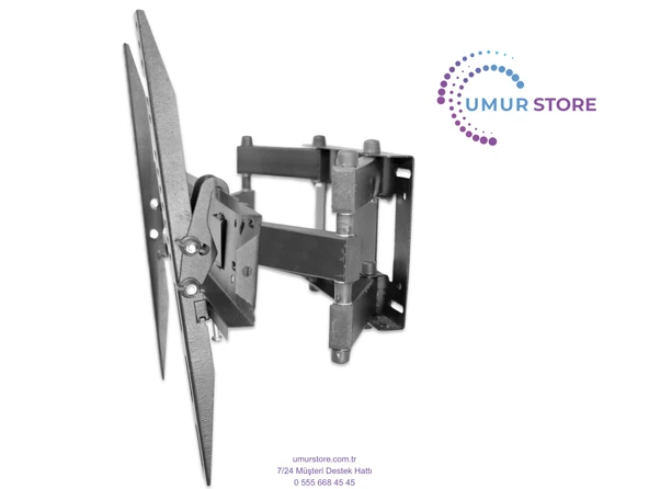 Altus Al50 Uhd 9823 50'' 42-65 inç Hareketli LCD LED TV Duvar Askı Aparatı - Resim 2