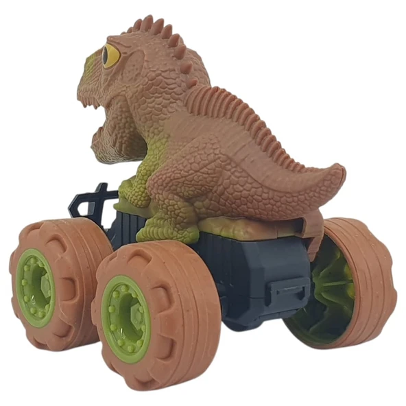 Sürtmeli Dinazor Arabalar 2'li - 12 cm - Stegosaurus & Parasaurolophus - Resim 4