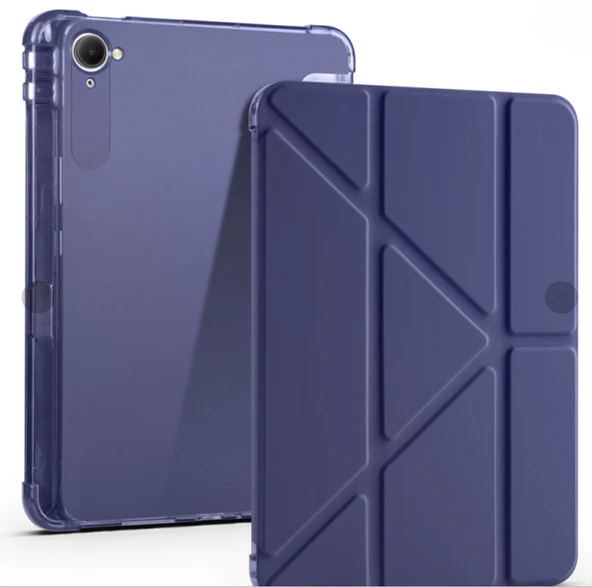 Redmi Pad K 8.8 inç Uyumlu Kalem Bölmeli Uyku Modlu Katlanabilir Trifolding Tablet Kılıfı - Resim 19