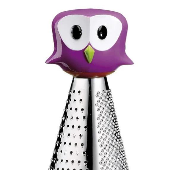 porselen baykuş başlı paslanmaz rende MOR RENK - 2