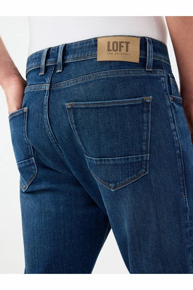 Loft TerryBrown Lukas Dark Wash Erkek Jean Pantolon LF2037013 - Resim 6