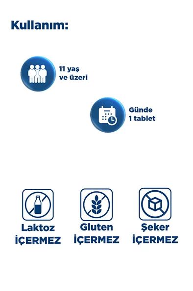 Dynavit Mag Complex 200mg Magnezyum Kompleks 3lü Form (Malat-Sitrat-Bisglisinat) 60 Tab - Magnesium Complex - Resim 5