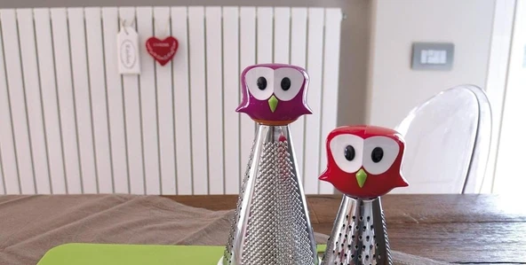 porselen baykuş başlı paslanmaz rende MOR RENK - 3