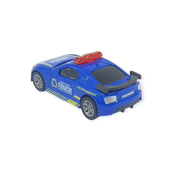 Çek Bırak Metal Küçük Arabalar 8 cm - SH40031 - Mavi - Resim 3
