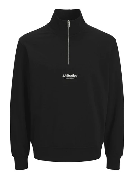 Jack Jones Soho Relax Fit Yaka Fermuarlı Erkek Sweat 12278793 - Resim 10