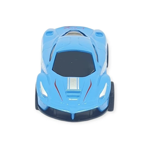 Çek Bırak Metal Küçük Arabalar 8 cm - SH40031 - Mavi - Resim 4