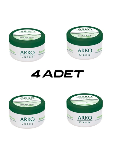 4 ADET ARKO CLASSİC NATUREL EL KREMİ 150ML (5250) - 2