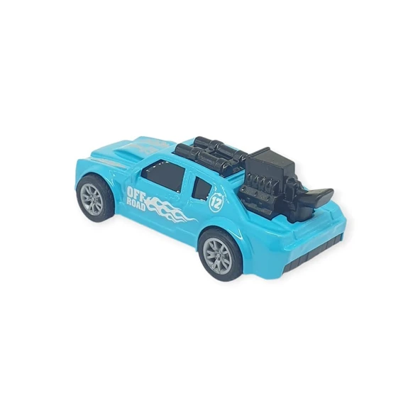 Çek Bırak Metal Küçük Arabalar 8 cm - SH40031 - Turkuaz - Resim 3