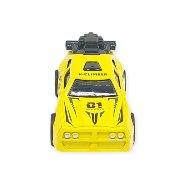 Çek Bırak Metal Küçük Arabalar 8 cm - SH40031 - Sarı - Resim 4