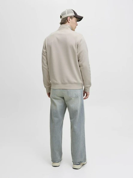 Jack Jones Soho Relax Fit Yaka Fermuarlı Erkek Sweat 12278793 - Resim 3