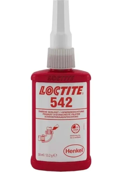 Loctite 542 Orta Mukavemetli Hidrolik Pnömatik Dişli Sızdırmazlığı 50 ml