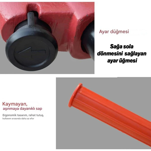 Manuel Diş Açma Pafta Kafası Tutucu 11/4" Boru Yedek Kolu Uzun Sap Çek Çevir Bırak Sağa Sola Dönerli - Resim 5