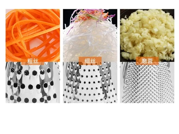 Ahşap Saplı Paslanmaz Çelik Çok Fonksiyonlu Silikon Tabanlı Konik Rende - 20 CM - 4