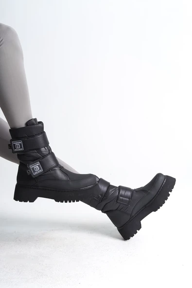 ELISA Cırt Cırtlı  Paraşüt KumaşKadın Bot CST - Siyah - 4