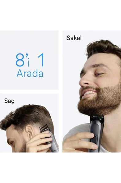 Braun  AIO3540 Hepsi Bir Arada Series 3, 8’i 1 arada Tıraş Kiti, Keskin Bıçak, 14 Uzunluk - 3