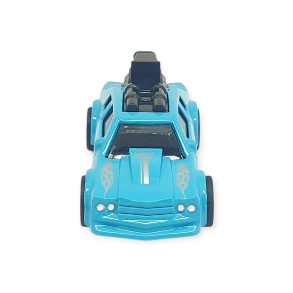 Çek Bırak Metal Küçük Arabalar 8 cm - SH40031 - Turkuaz - Resim 4