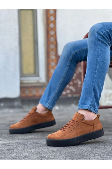 Arda BA0104 Bağcıklı Taba Süet Siyah Taban Spor Klasik Erkek Ayakkabı - Resim 3