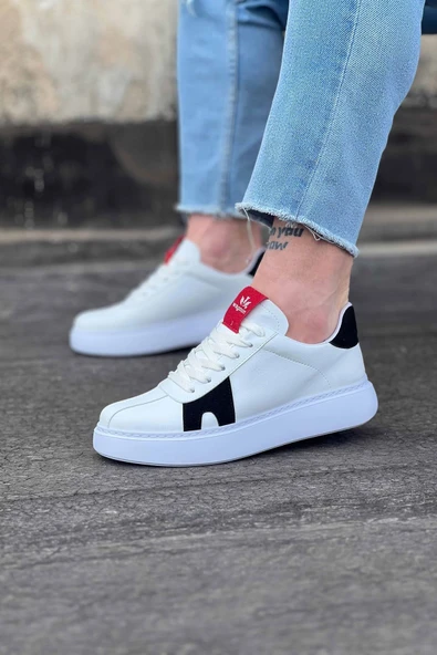 Arda Erkek AyakkabıWagoon WG040 Beyaz Siyah Erkek Casual Ayakkabı ürün görseli 1