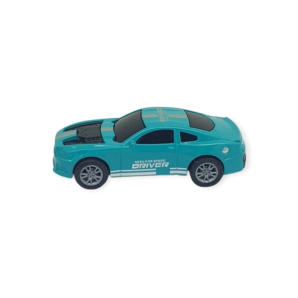 Çek Bırak Metal Küçük Arabalar 8 cm - SH40031 - Turkuaz Need For Speed - Resim 2