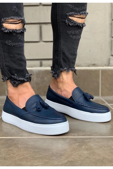 aradimtaradim Terzi Bey Günlük Spor Klasik Ayakkabı 717 Lacivert - Resim 2