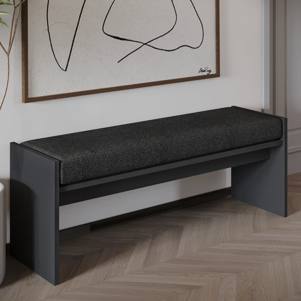Pearl Bench – Modern Tasarım Antre, Mutfak, Yatak Odası, Balkon Oturma Bankı, Kolay Kurulum, Antrasit