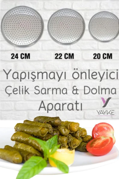 Yayke Sarma Dolma Tencere Kapağı Yapışmayı Önleyici Yaprak Sarma Pişirme Aparatı (3 Adet) - 4