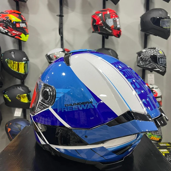 Thunder 4 SV Freeway A17 Parlak Kapalı Kask - Resim 4