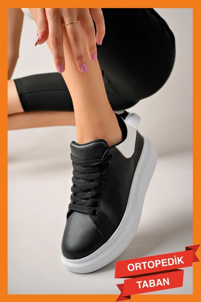 YS Luis a Costa LC101 Siyah Arka Beyaz BT Bağcıklı Kadın Ayakkabı ürün görseli