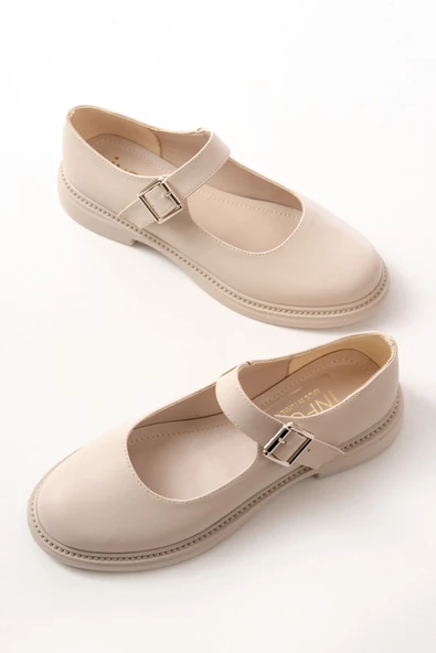 İnfon Ayakkabı Marketi Kadın BabetYSN-4444 Bej Günlük Ayakkabı - Resim 4