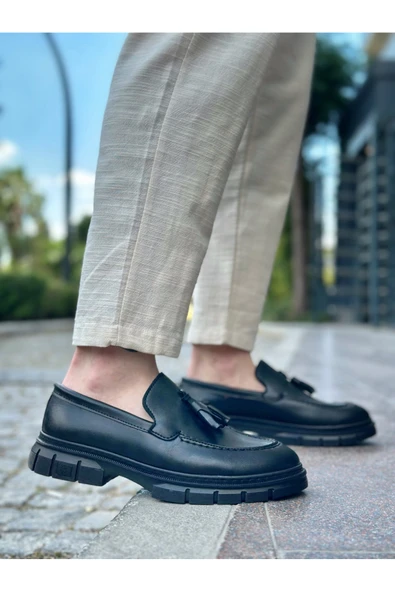 Arda BA0240 Püsküllü Cilt Klasik Yüksek Taban Casual Erkek Ayakkabı - Resim 2